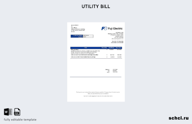 цифровая загрузка Bahrain Falcon Electrical S.P.C. Шаблон слова счета за электро